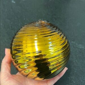 Vintage Amber Glass Kugel